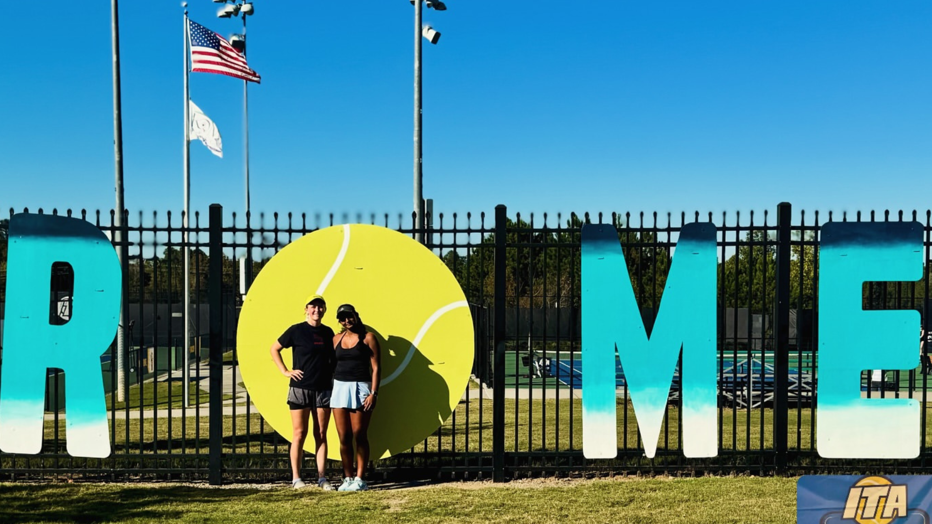 Anushka Jaiswal and Nicole Ridenour at the 2025 ITA Cup in Rome, Georgia