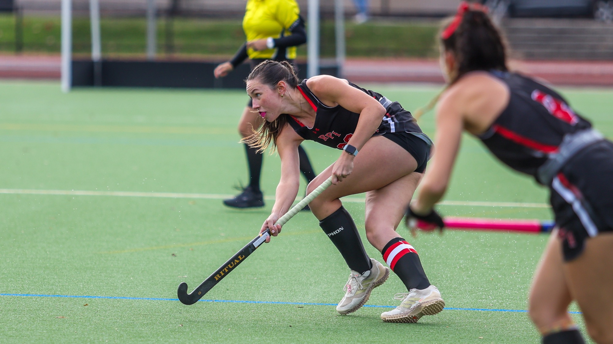 Julie Thomas of RPI Field Hockey in action versus Skidmore on Saturday October 25 2025 in Troy New York.