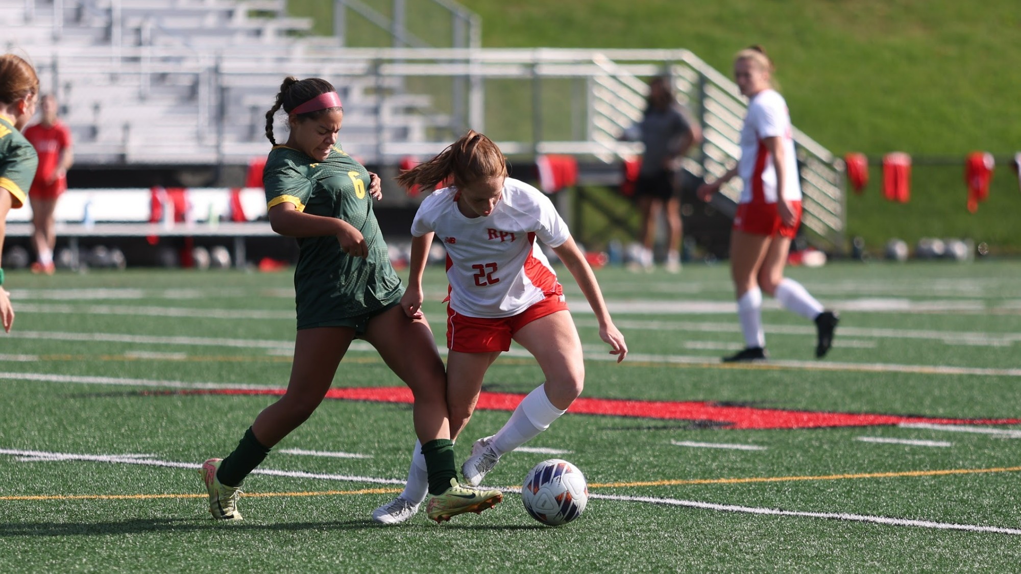 Rachel Borra of RPI Women's Soccer in action versus Clarkson on Saturday October 18 2025 in Troy New York.