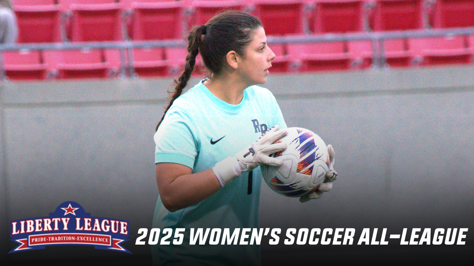  Graphic announcing the RPI selections to the 2025 All-Liberty League women's soccer teams