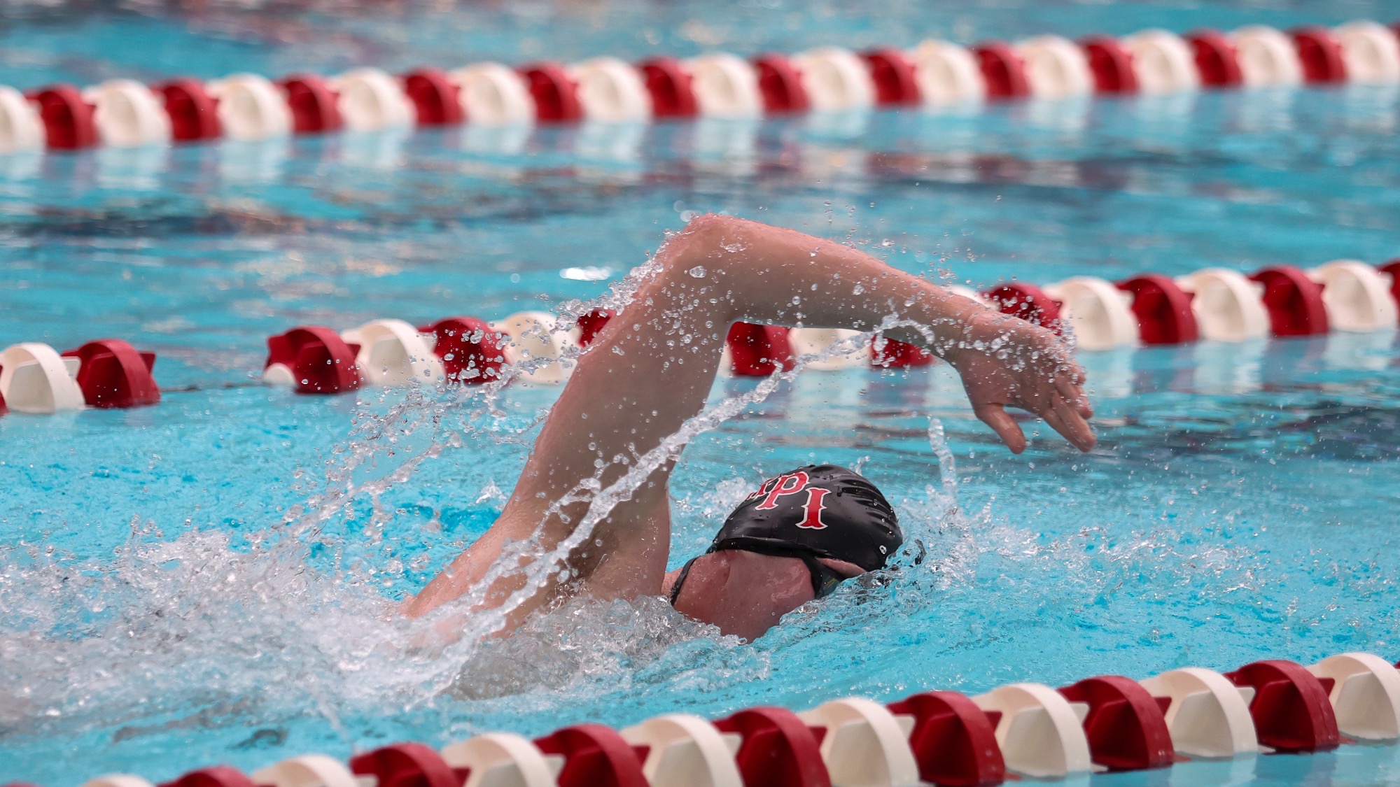 The RPI Men's Swimming and Diving team in action versus Oneonta on Saturday October 25 2025 in Troy New York.