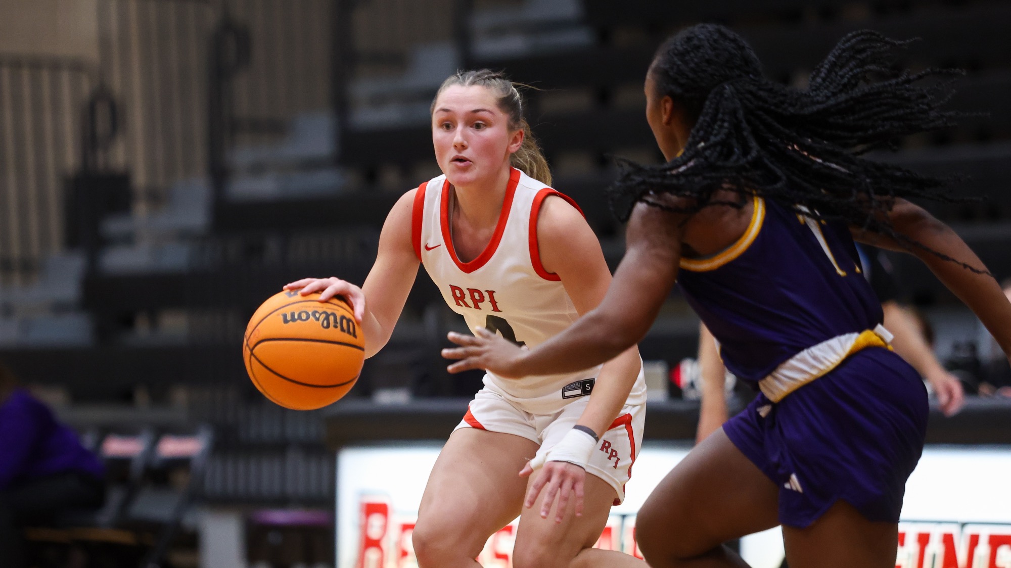Sophie Costello of the RPI Women's Basketball team in action versus Williams on Tuesday, November 18, 2025 in Troy, New York.