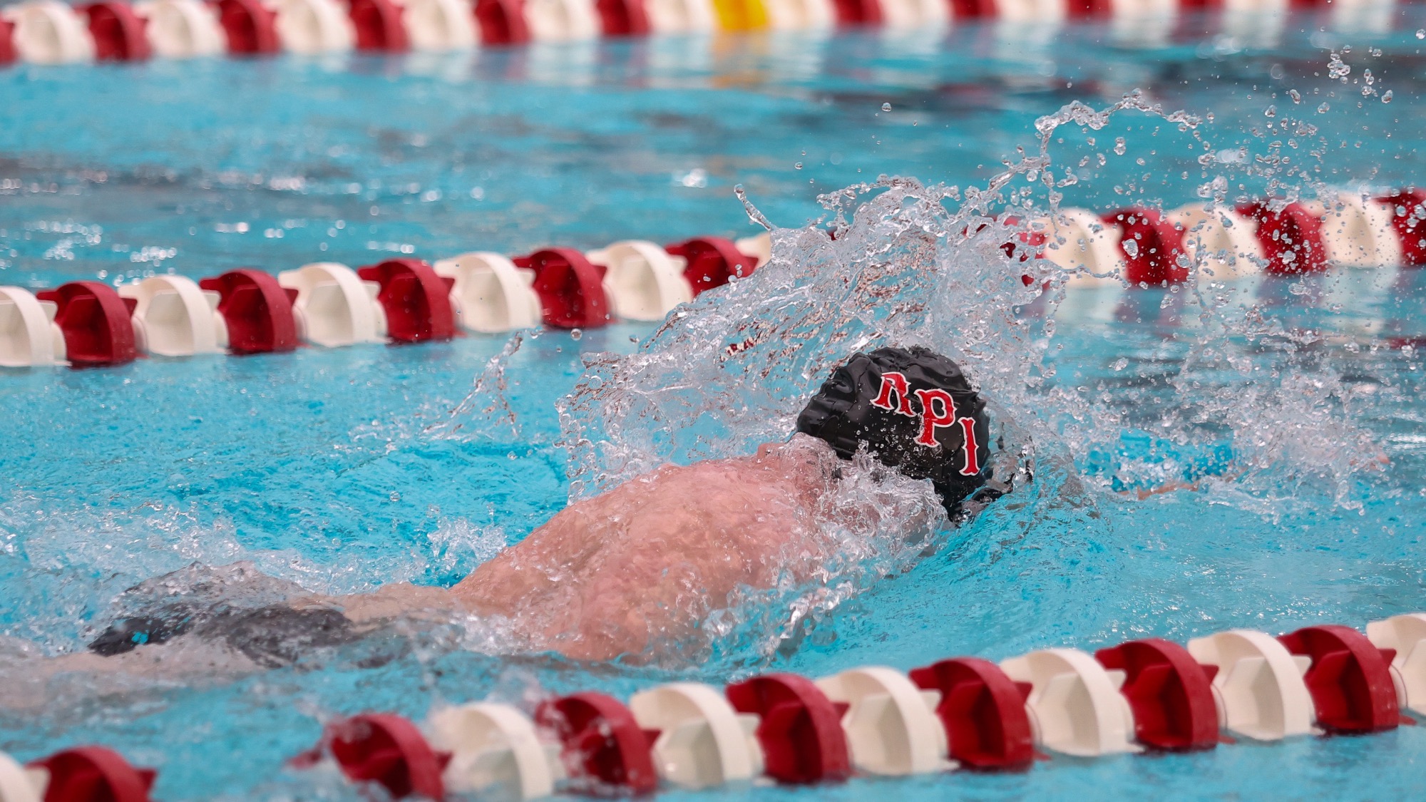 The RPI Men's Swimming and Diving team in action versus Oneonta on Saturday October 25 2025 in Troy New York.