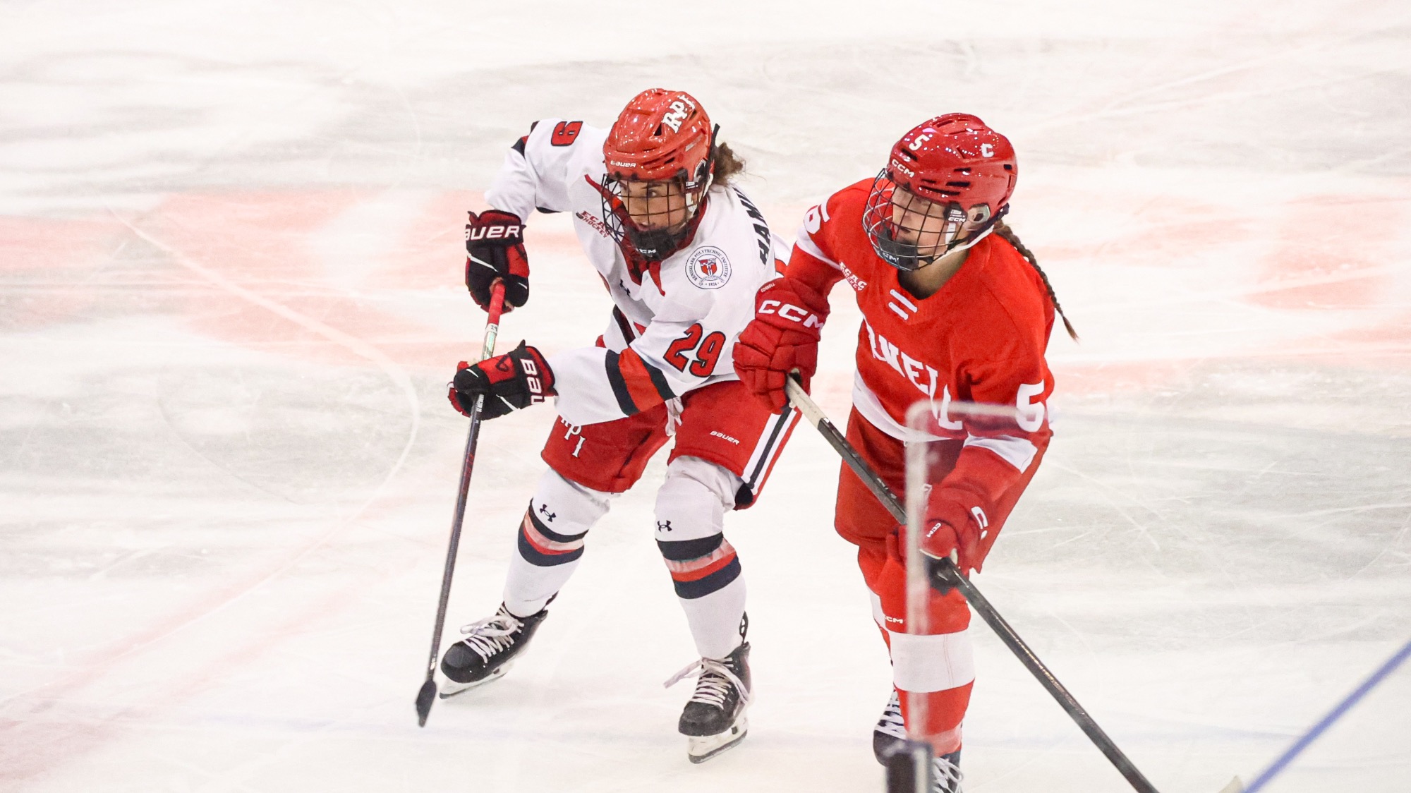 Molly Hamilton of RPI Women’s Ice Hockey in action versus Cornell on Saturday, November 22, 2025 in Troy, New York. 