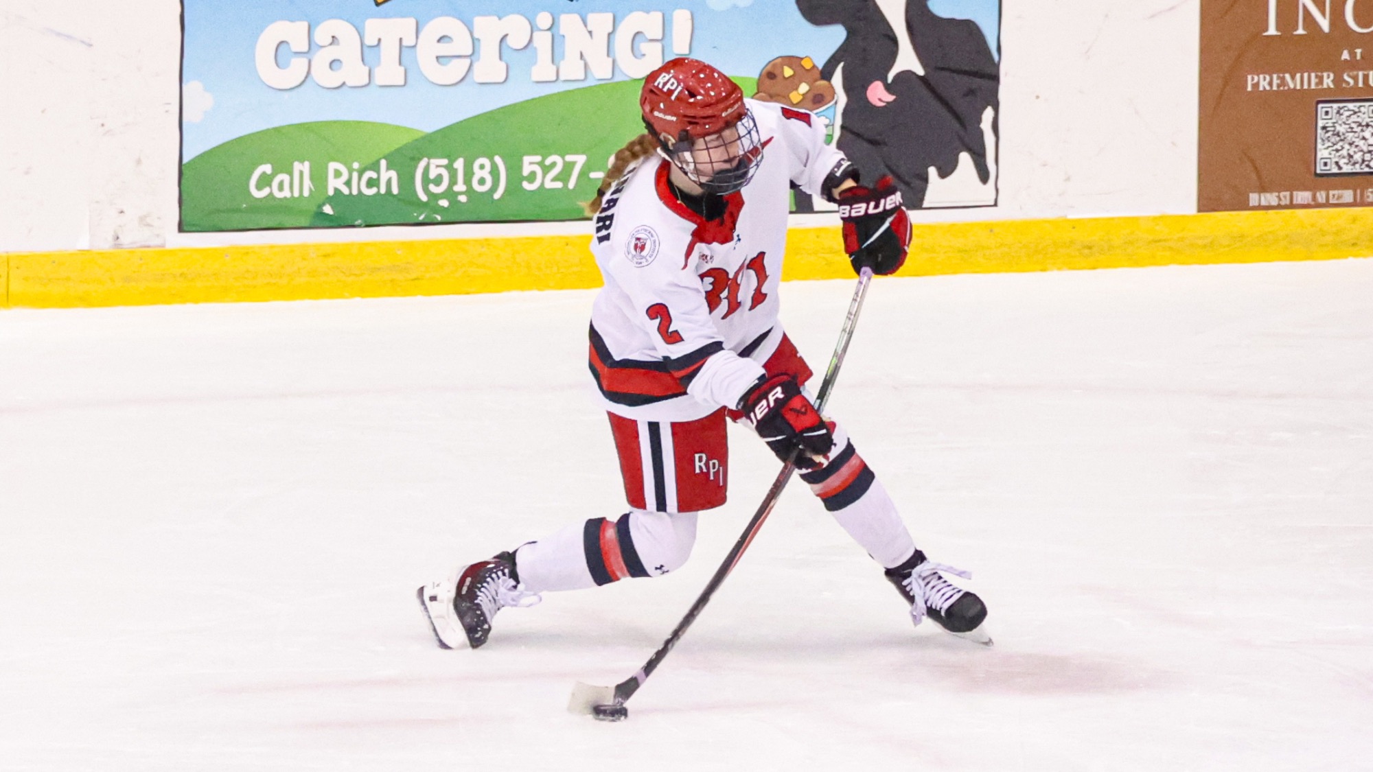 Mia Montanari of RPI Women’s Ice Hockey in action versus Cornell on Saturday, November 22, 2025 in Troy, New York. 