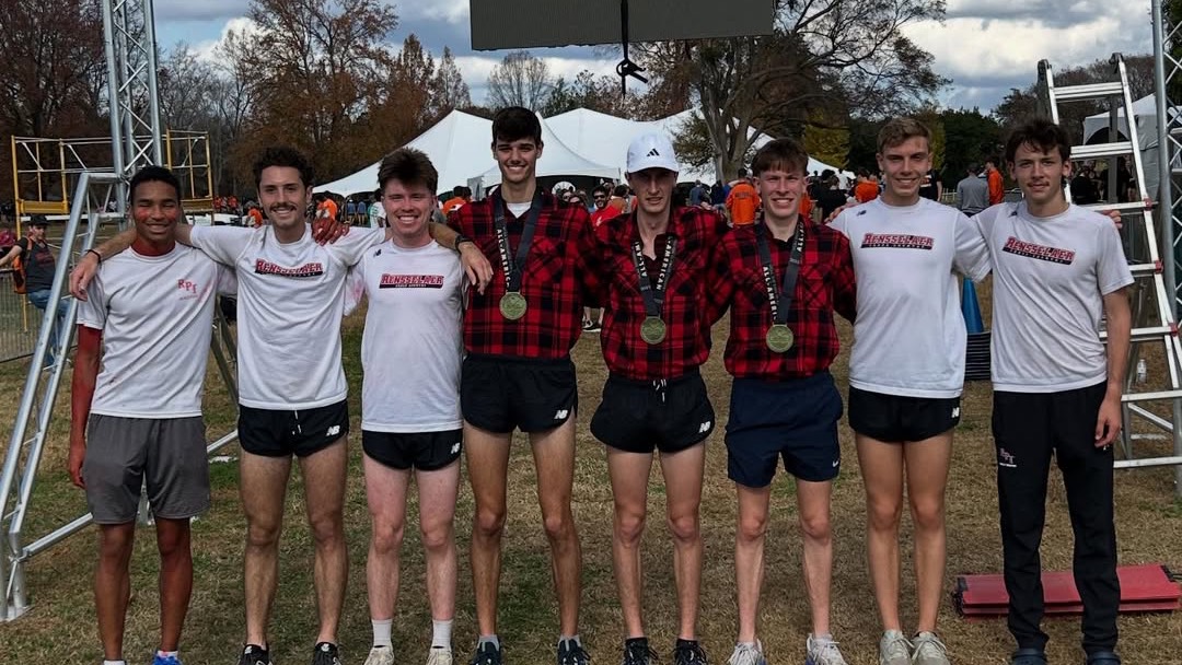 The RPI men's cross country team at the 2025 NCAA Division III Championship on Saturday, November, 23, 2025 in Spartanburg, South Carolina