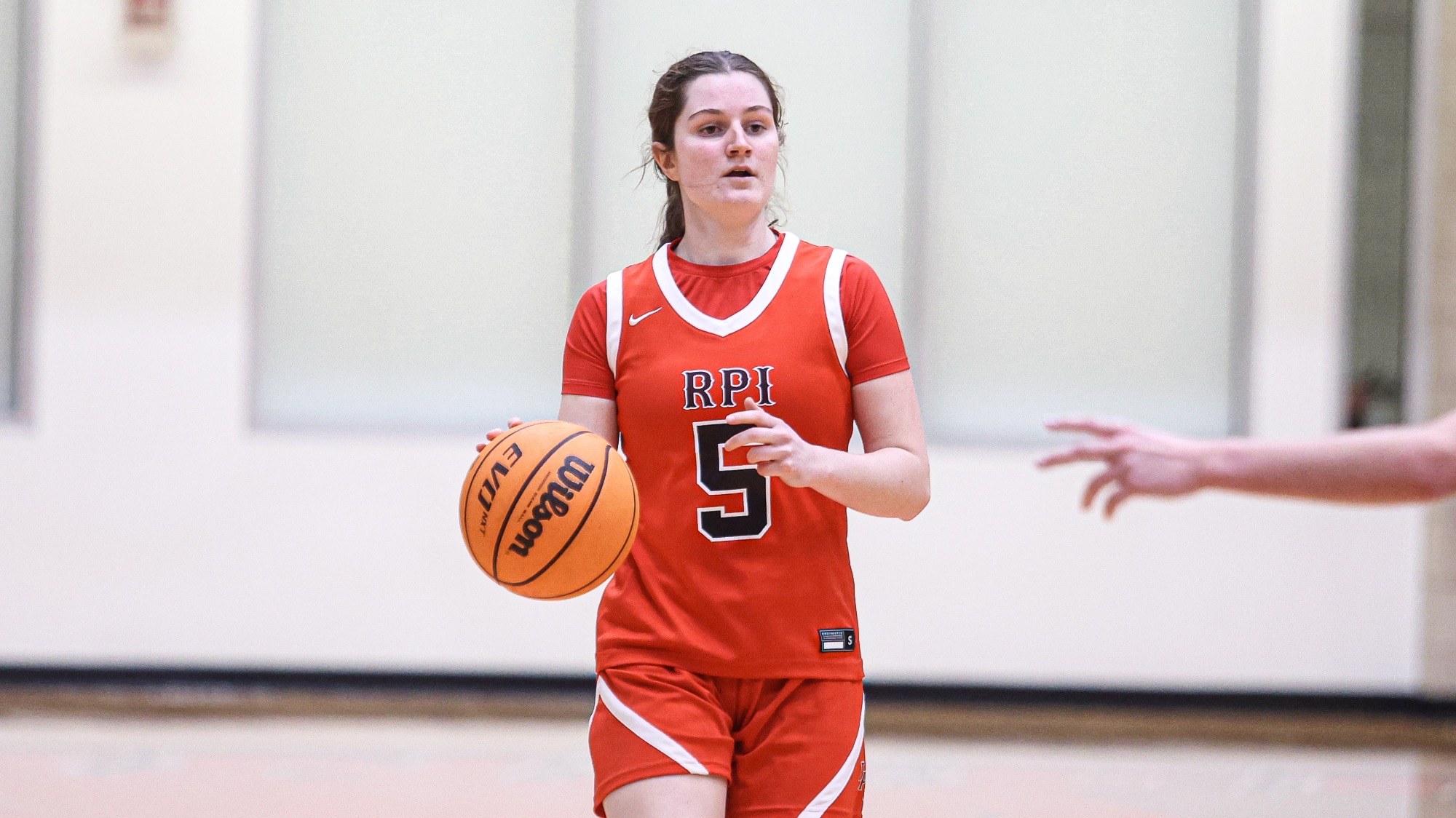Sydney Blaney of RPI Women's Basketball in action versus Clarkson on Friday, December 5, 2025 in Troy, NY.