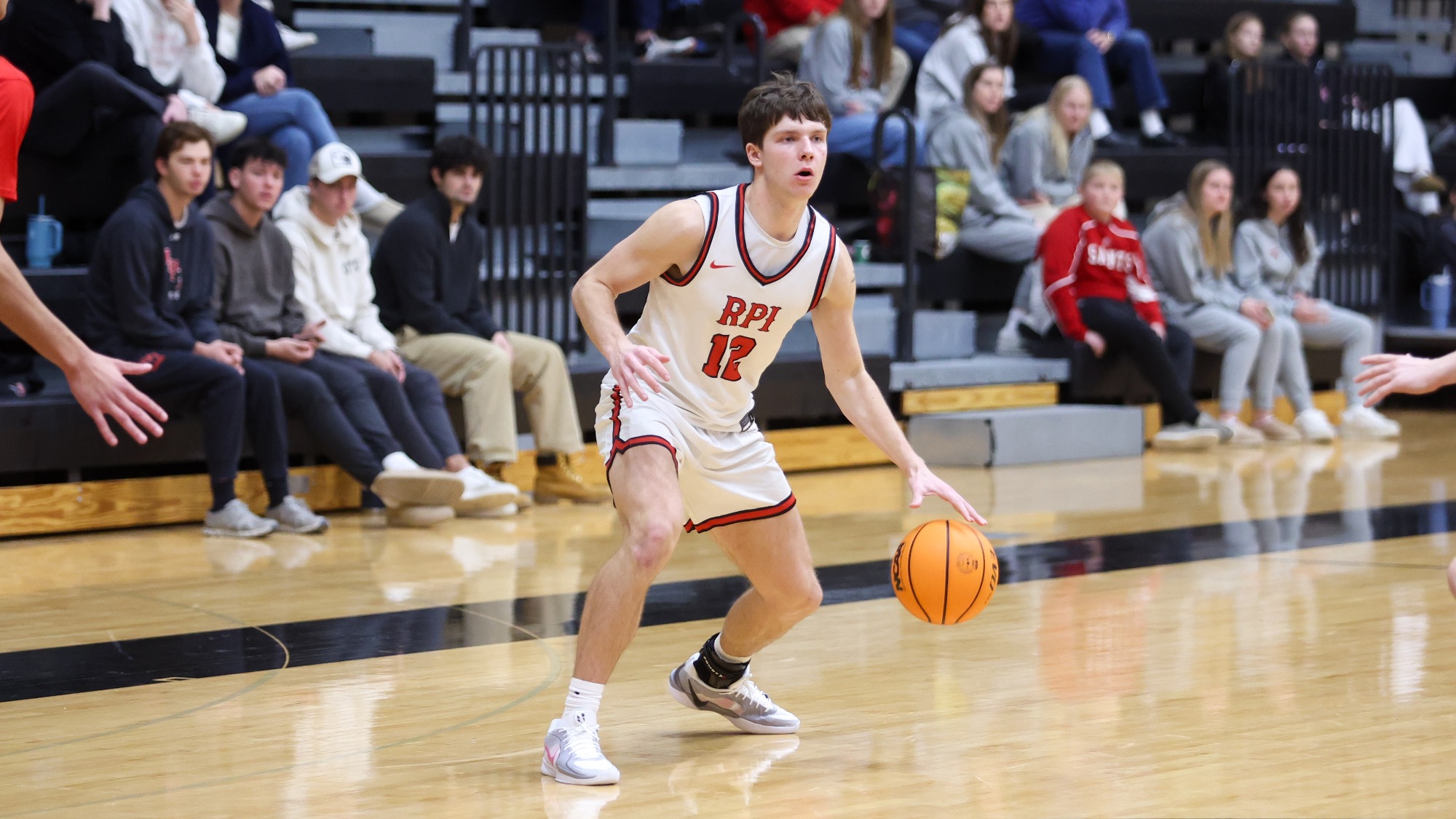 Kellen Driscoll of RPI Men’s Basketball in action versus St. Lawrence on Saturday, December 6, 2025 in Troy, New York. 