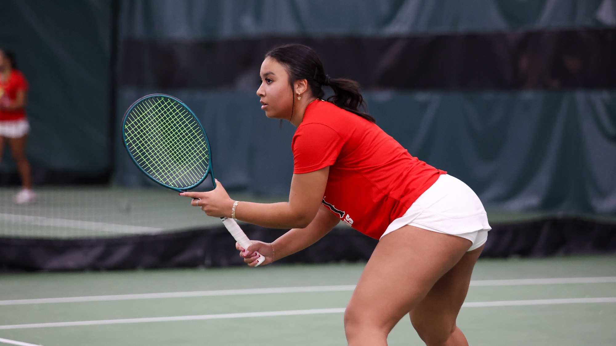 RPI Women’s Tennis in action versus NYU on Saturday February 22 2025 in Latham, New York. 