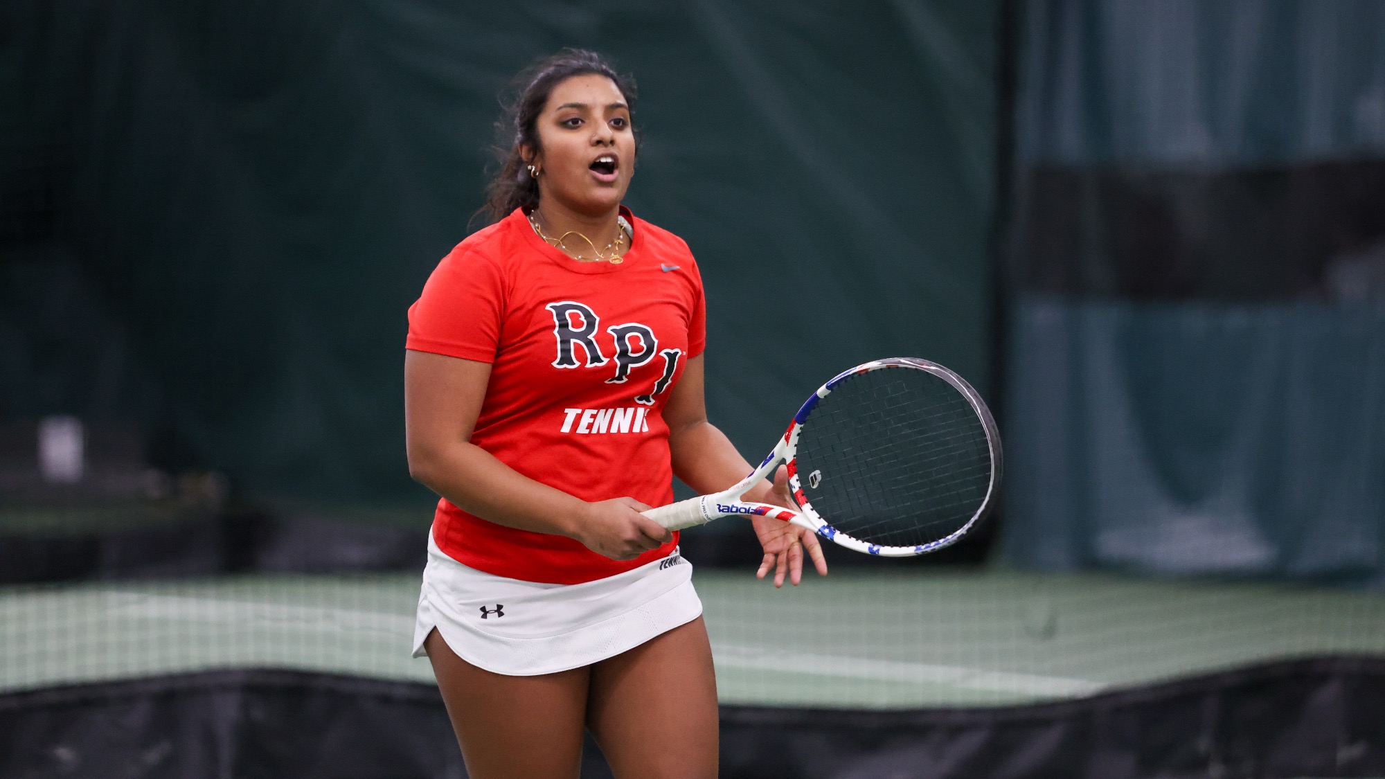 RPI Women’s Tennis in action versus NYU on Saturday February 22 2025 in Latham, New York. 