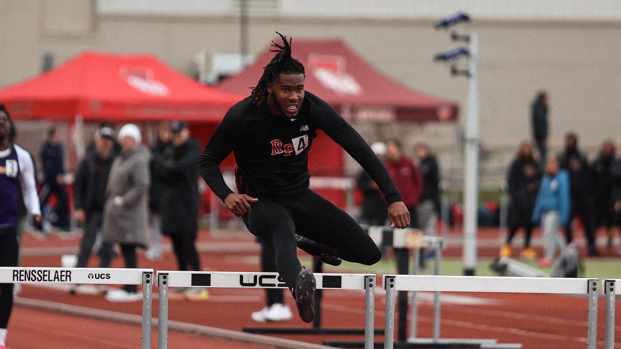 Cortez Garrett of RPI Track and Field in action on Friday April 11 2025 in Troy New York.