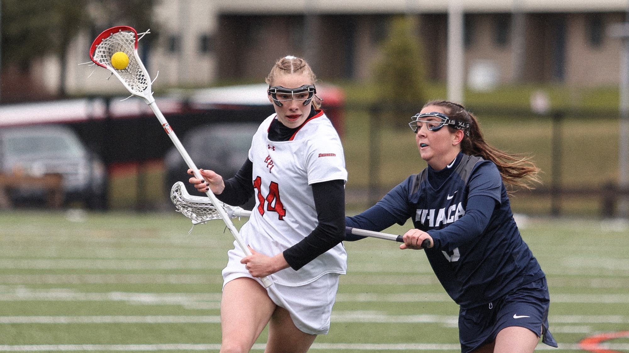 Ella Graff of RPI Women’s Lacrosse on senior night versus Ithaca on Saturday April 12 2025 in Troy New York. 