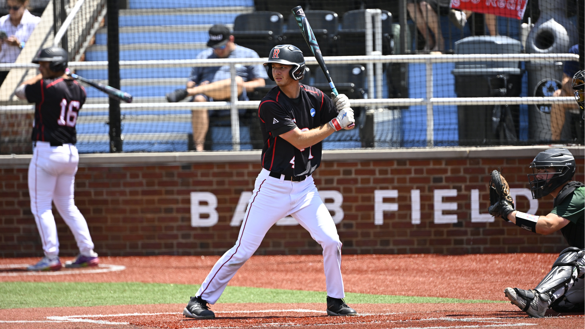 Matt Chotiner of RPI baseball team in action against Rutgers-Camden in the NCAA Division III Championship tournament on May 16, 2025 in Baltimore, Maryland