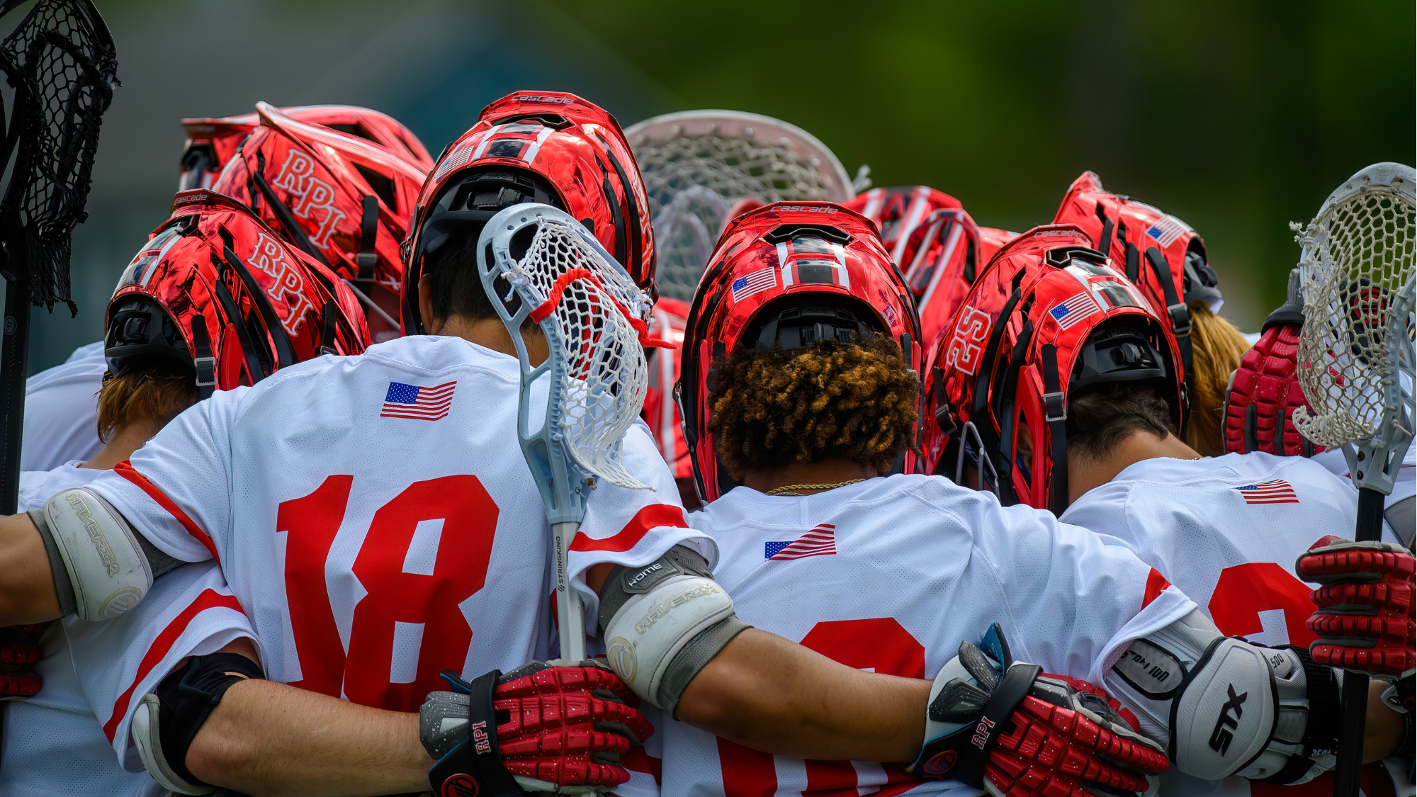 The RPI men's lacrosse team against Williams in the NCAA second round on May 10, 2025