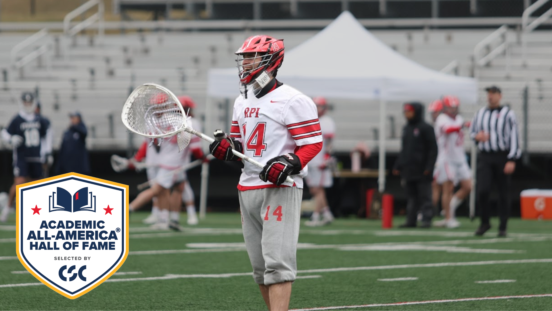 Graphic for Joseph Perry being named a CSC Academic All-American