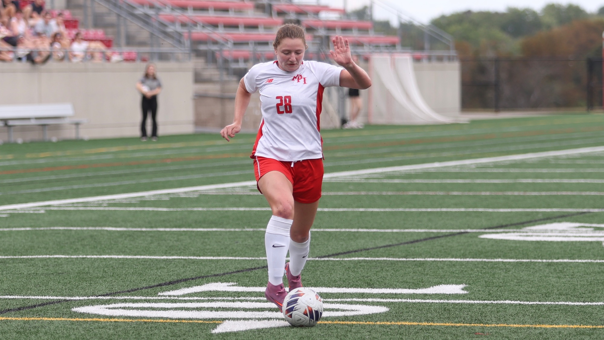 Maddy Kaminski of RPI Women’s Soccer in action versus Drew on Saturday September 13 2025 in Troy New York. 