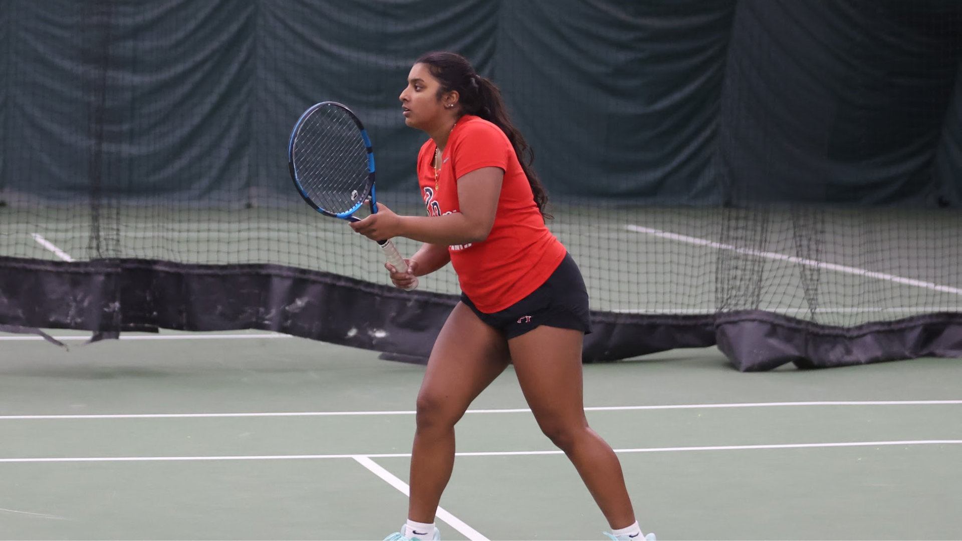 RPI Women’s Tennis in action versus NYU on Saturday February 22 2025 in Latham, New York.