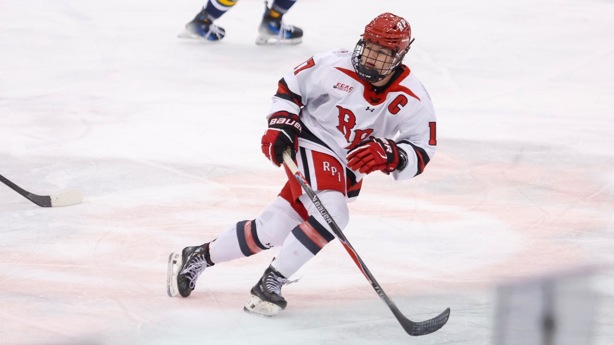Nina Cristof of the RPI Women's Ice Hockey team in action versus Quinnipiac on Friday, January 9, 2025 in Troy, New York.