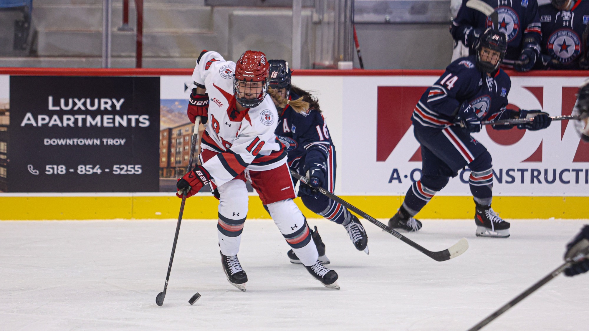 Georgia Bailey of RPI Women’s Ice Hockey in action versus RMU on Friday, October 9 2026 in Troy, NY. 
