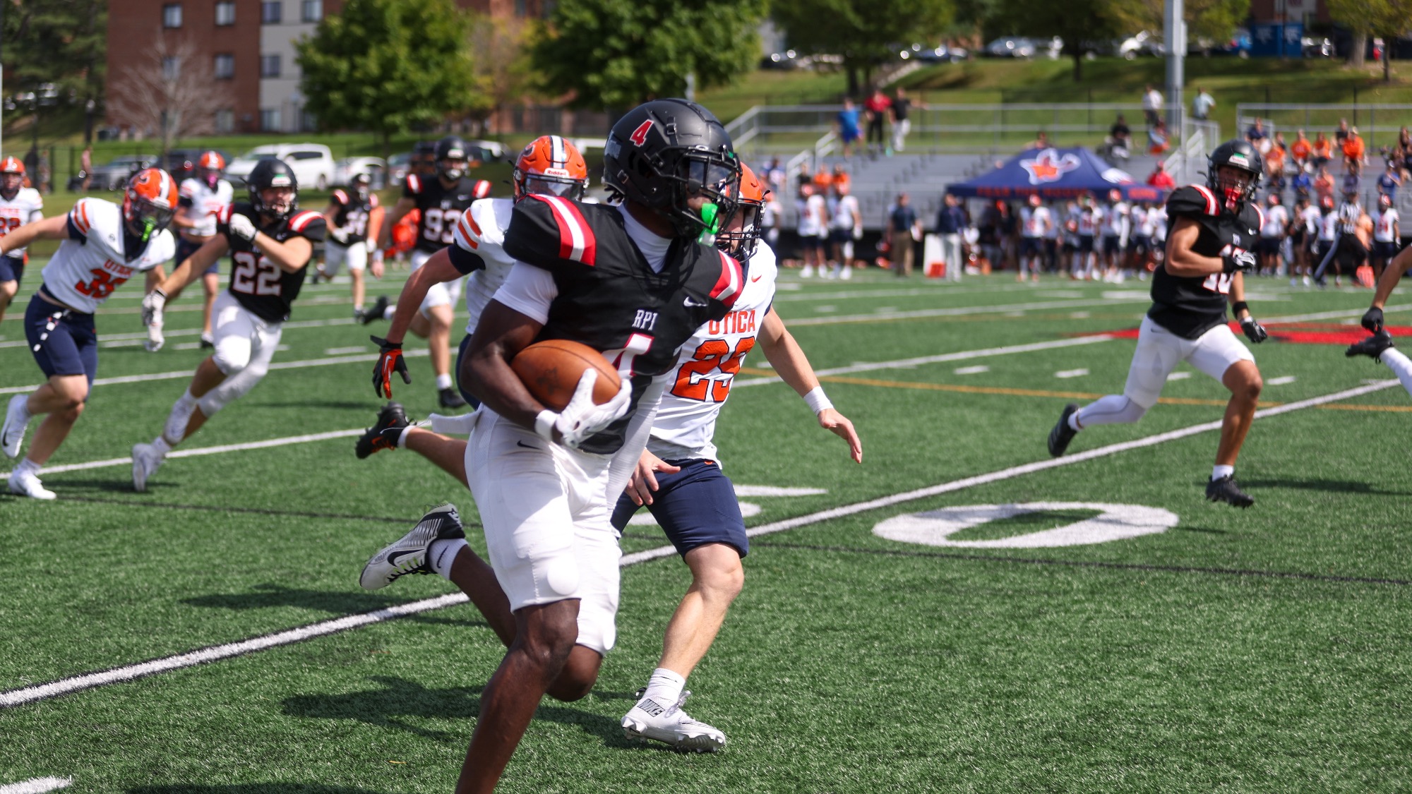 Josh Young of RPI Football in action versus Utica on Saturday September 12 2026 in Troy, New York. 