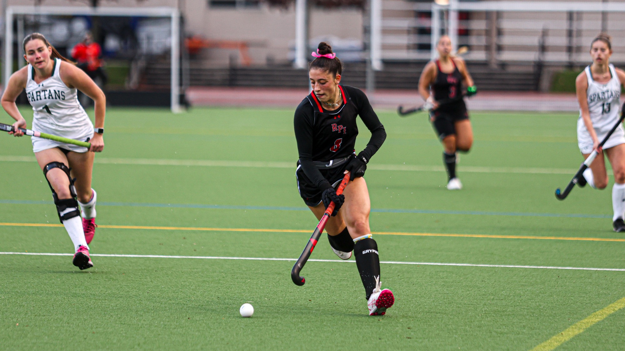 Lauren Savino of RPI field hockey in action versus VTSU Castleton on Tuesday, October 13, 2026 in Troy, New York. 