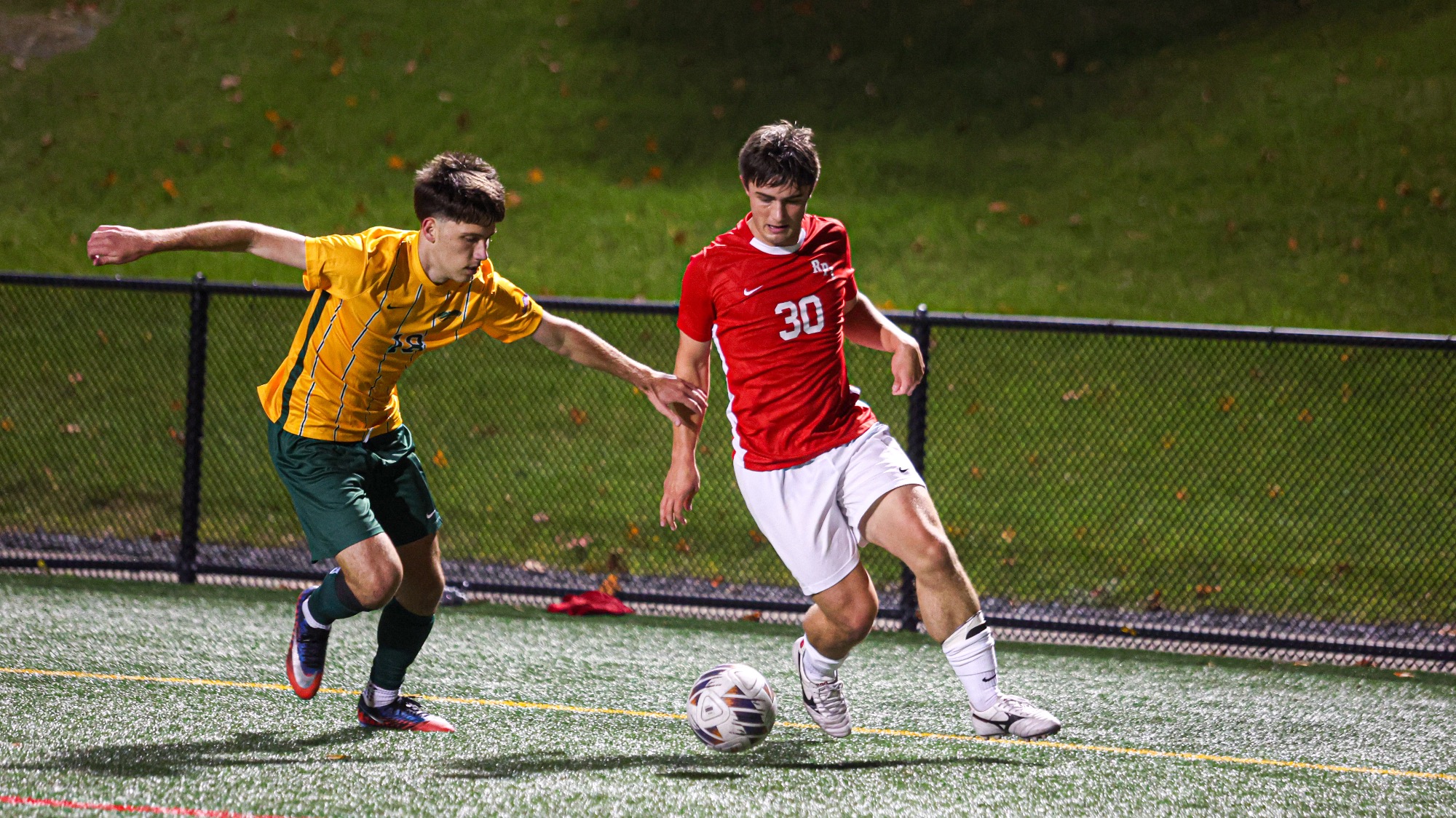 Jax Jameson of RPI Men’s Soccer in action versus Skidmore on Wednesday, October 14, 2026 in Troy, New York.