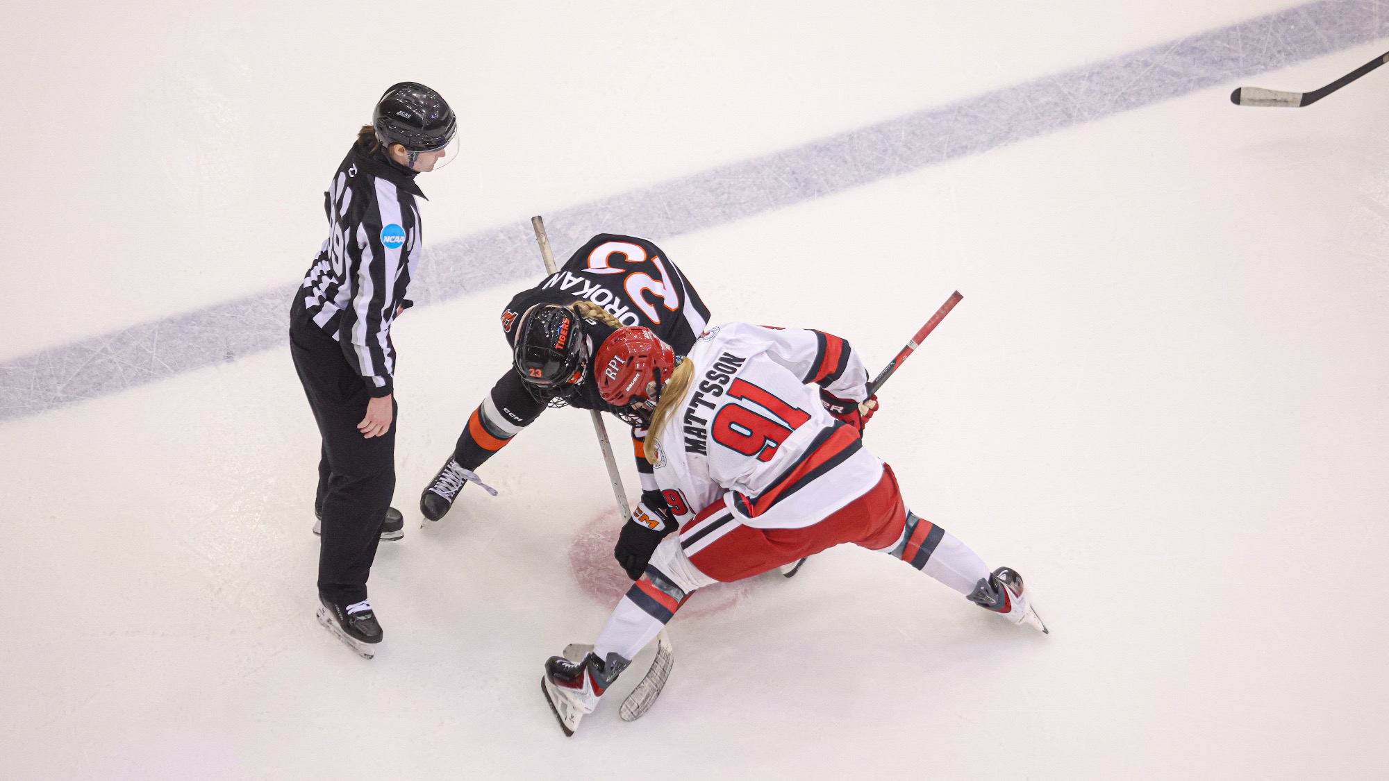 Linn Mattsson of RPI women’s ice hockey in action versus Princeton on Friday, October 23, 2026 in Troy New York. 