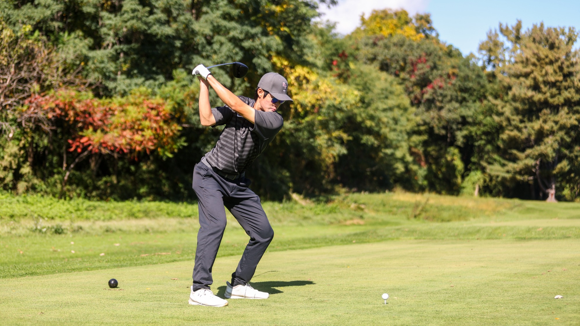 Tristan Zhang of the RPI Men's Golf roster in action at the 2026 RPI Collegiate Invitational.