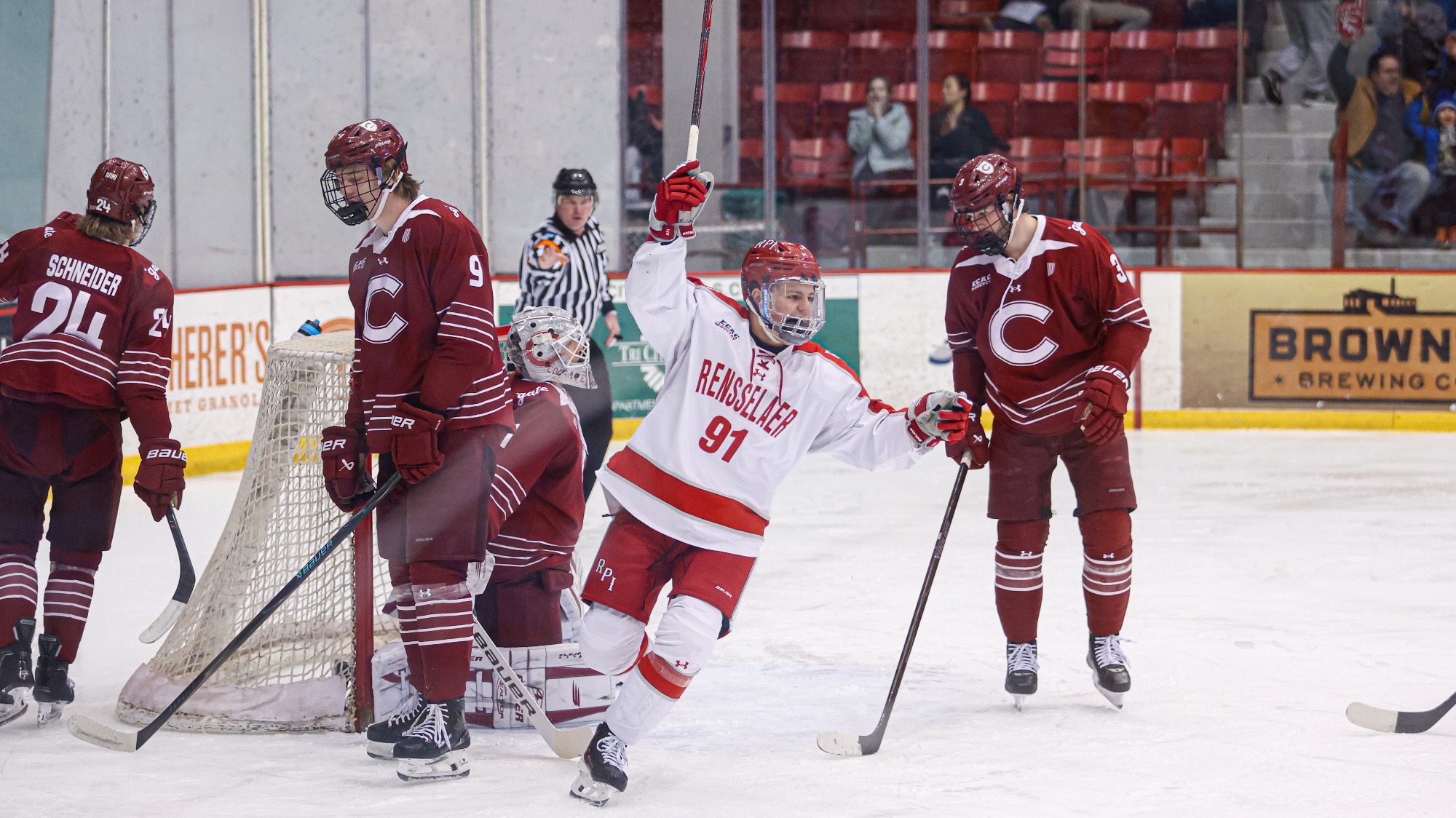 Ian Sherzer of RPI Men’s Hockey in action versus Colgate on Saturday, February 14th 2026 in Troy, New York. 