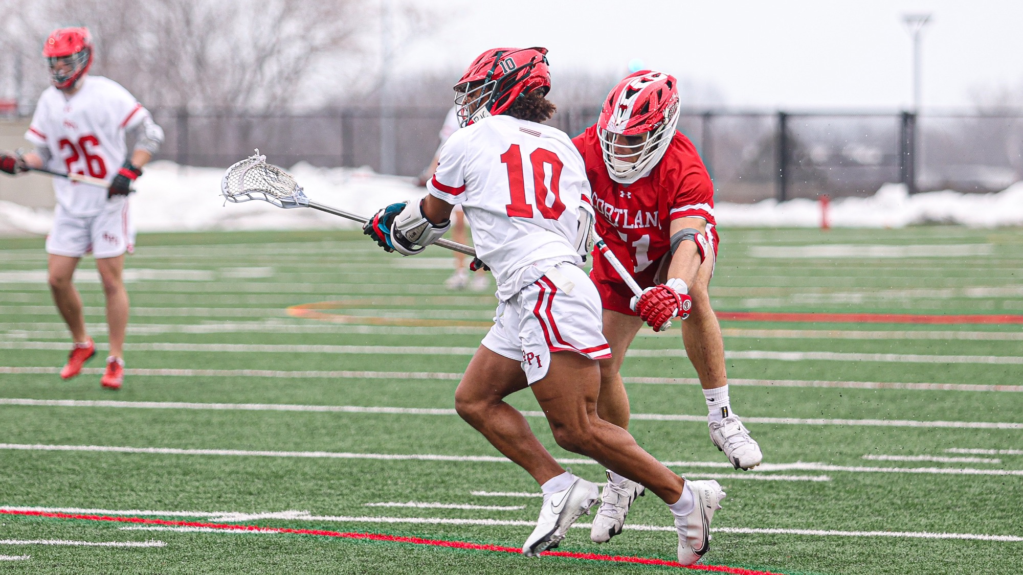 Sean Smith of RPI Men’s Lacrosse in action versus Cortland on Wednesday, February 18, 2025 in Troy, New York.
