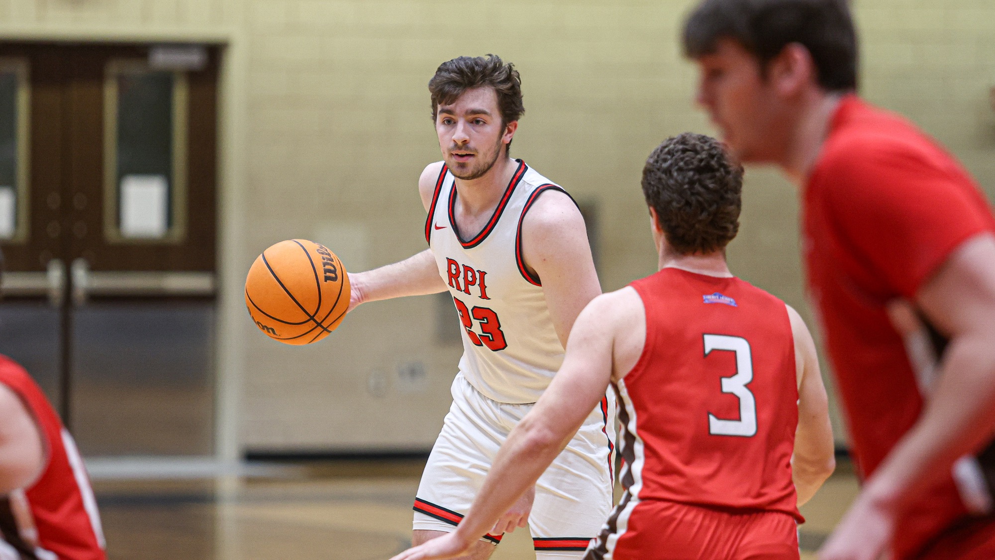 PJ Scalisi of RPI Men's Basketball in action versus St. Lawrence on Friday, February 27, 2026 in Troy, New York.