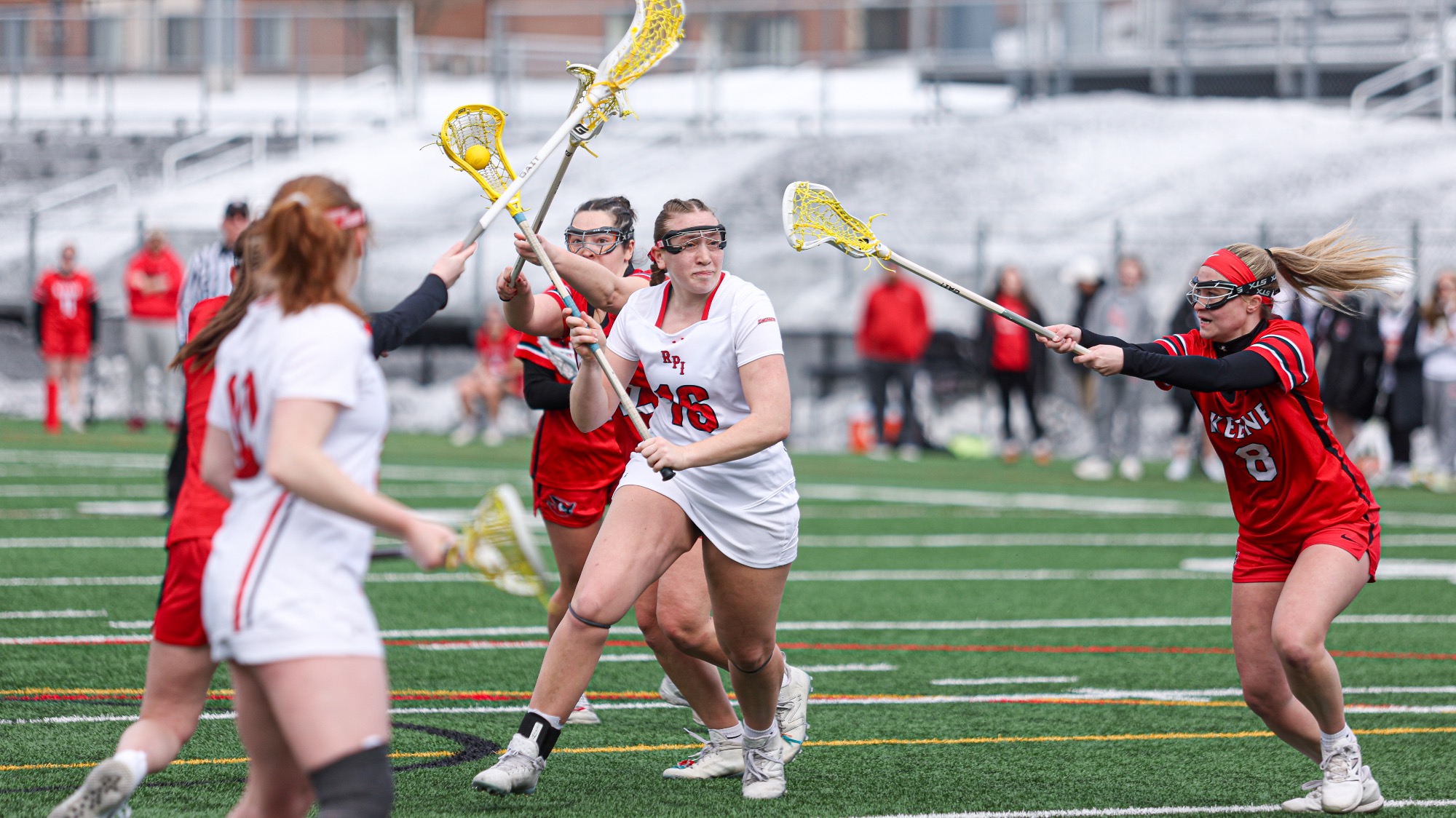 Audrey Silverman of the RPI Women's Lacrosse team in action versus Keene State on Saturday, February 28, 2026 in Troy, New York.