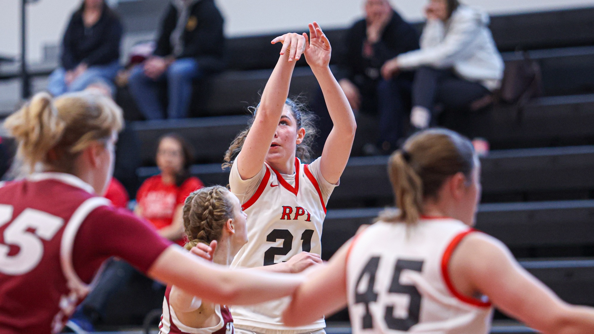 Niamh Gendron of the RPI Women's Basketball team in action versus Vassar on Saturday, February 7, 2026 in Troy, New York.
