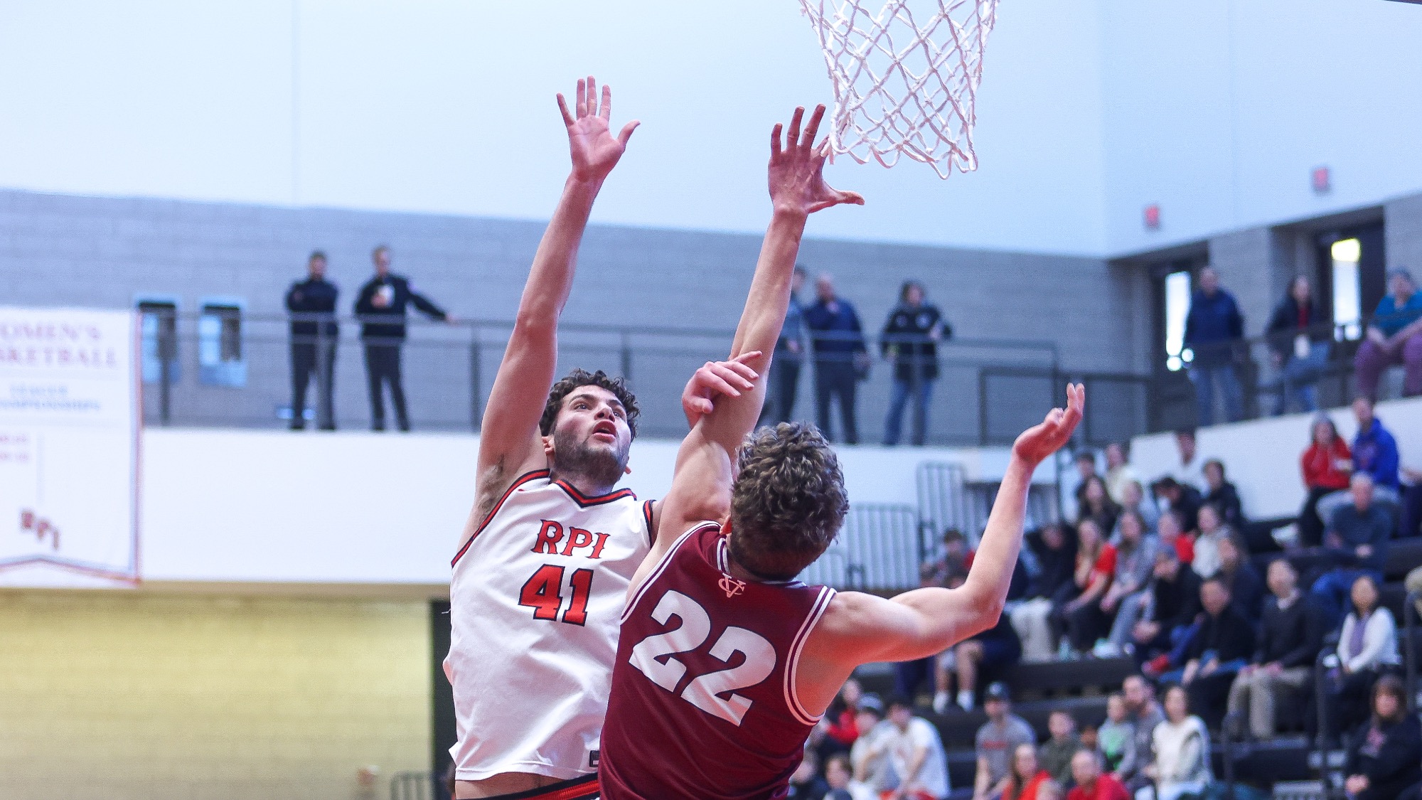Andrew Deppe of RPI Men's Basketball in action at the Liberty league Championship versus Vassar on Sunday, March 1 2026 in Troy, New York.
