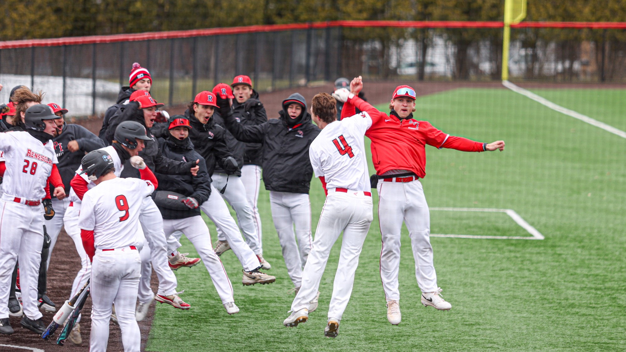 RPI Baseball in action versus VTSU Castleton on Saturday, March 14, 2025 in Troy, New York.  