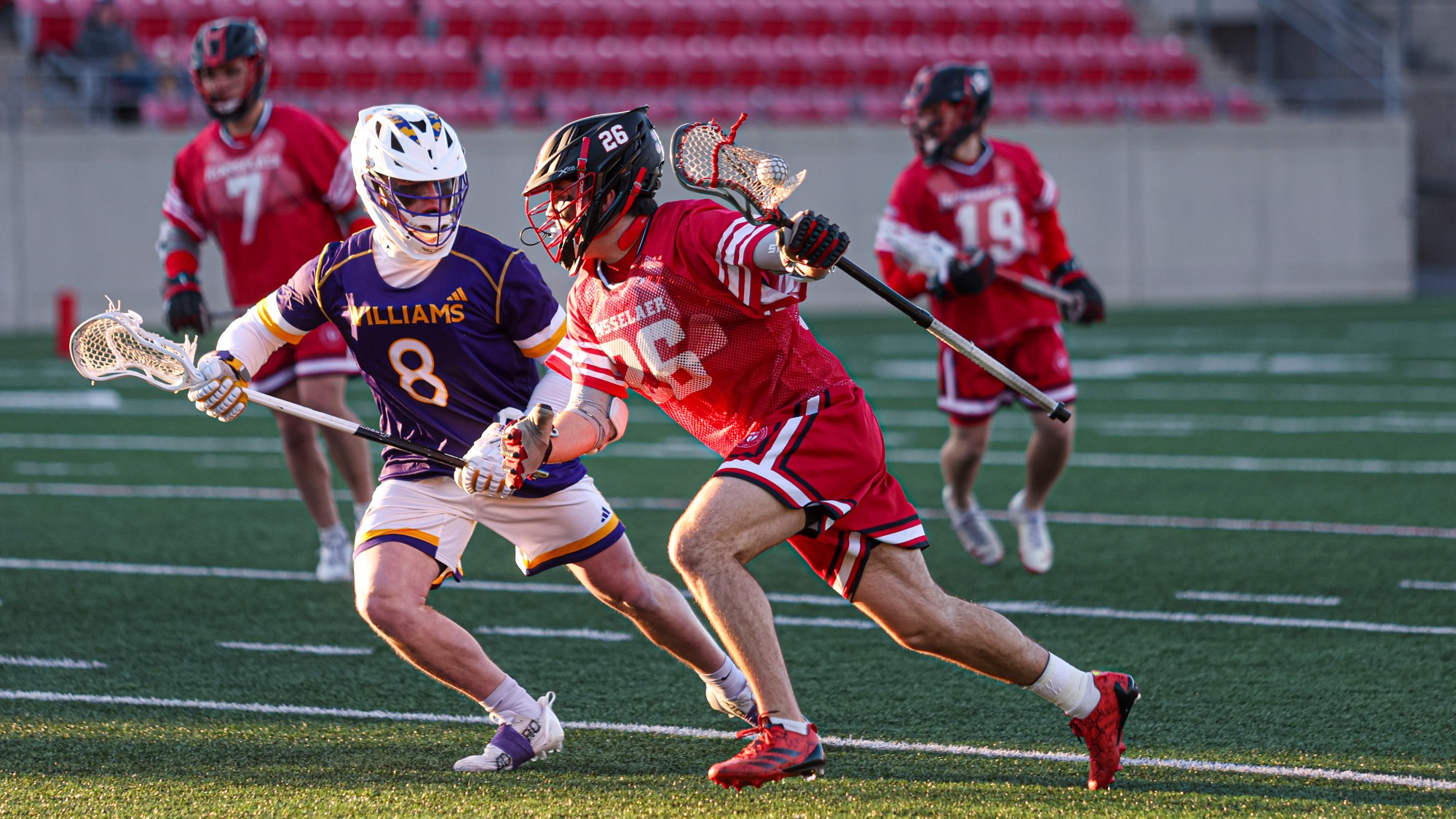 Andrew Childs of the RPI Men’s Lacrosse team in action versus Williams on Wednesday, March 18, 2026 in Troy, New York. 