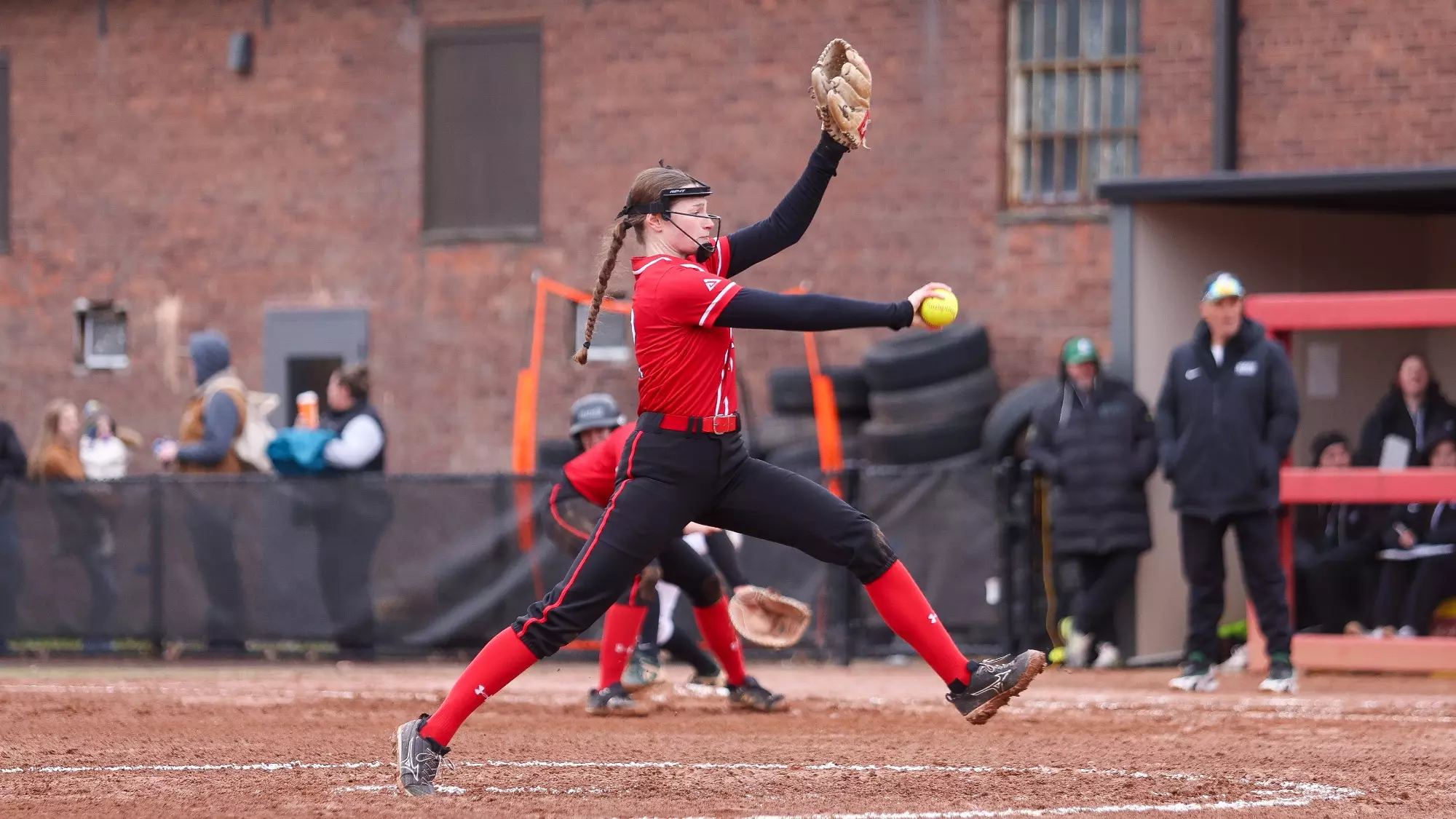 Maggie Kreis of RPI Softball in action versus Russell Sage College on Thursday, March 19, 2026 in Troy, New York.