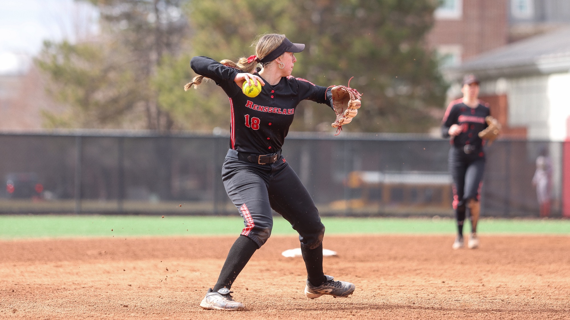 Lauren Cosselman of RPI Softball in action versus Utica on Saturday, March 21, 2026 in Troy, New York.