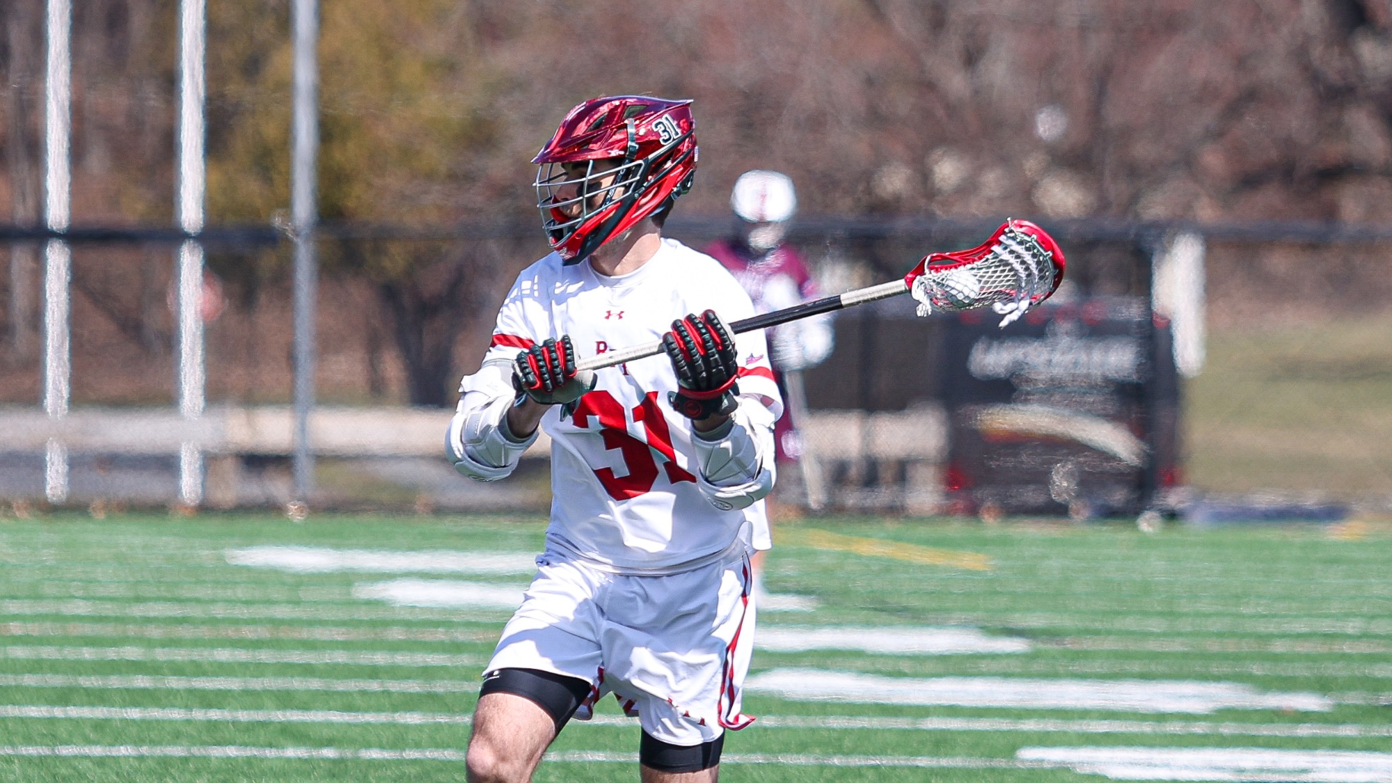 Tyler Ruffini of RPI Men's Lacrosse in action versus Union on Saturday, March 28, 2026 in Troy, New York.