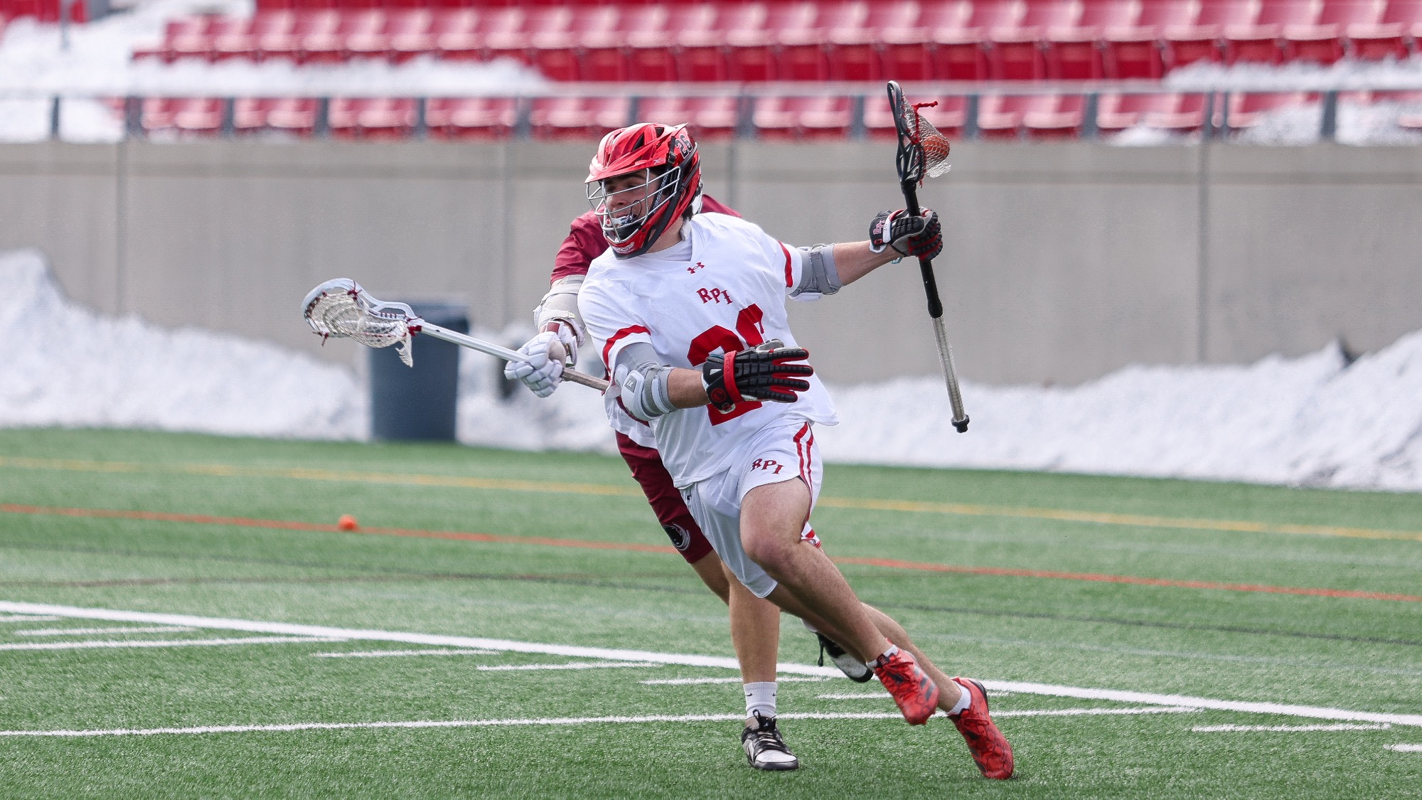 Andrew Childs of the RPI Men's Lacrosse team in action versus MIT on Saturday, March 7, 2026 in Troy, New York.