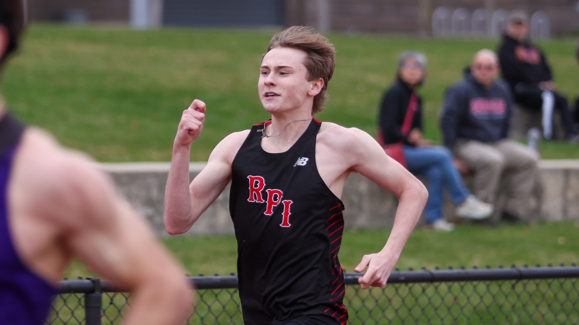  Justin Heinrichs of RPI Track and Field in action at the RPI Under the Lights meet on Friday, April 10, 2026 in Troy, New York. 