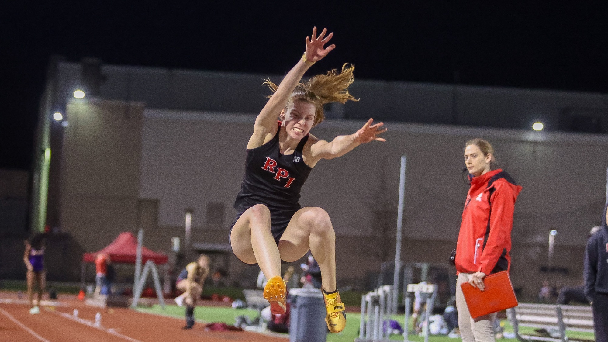 Alice Brambati of RPI Track and Field in action at the RPI Under the Lights meet on Friday, April 10, 2026 in Troy, New York. 