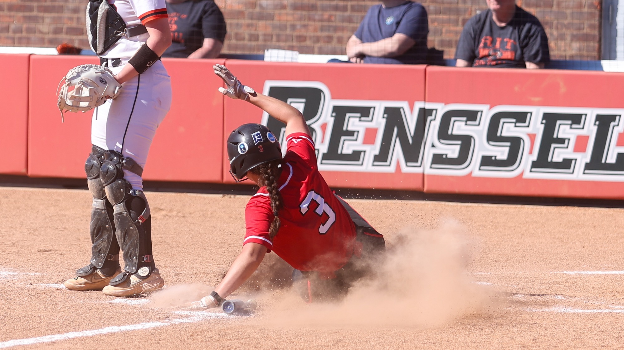 Sydney Speanburg of RPI Softball in action versus RIT on Friday, April 18, 2026 in Troy, New York 