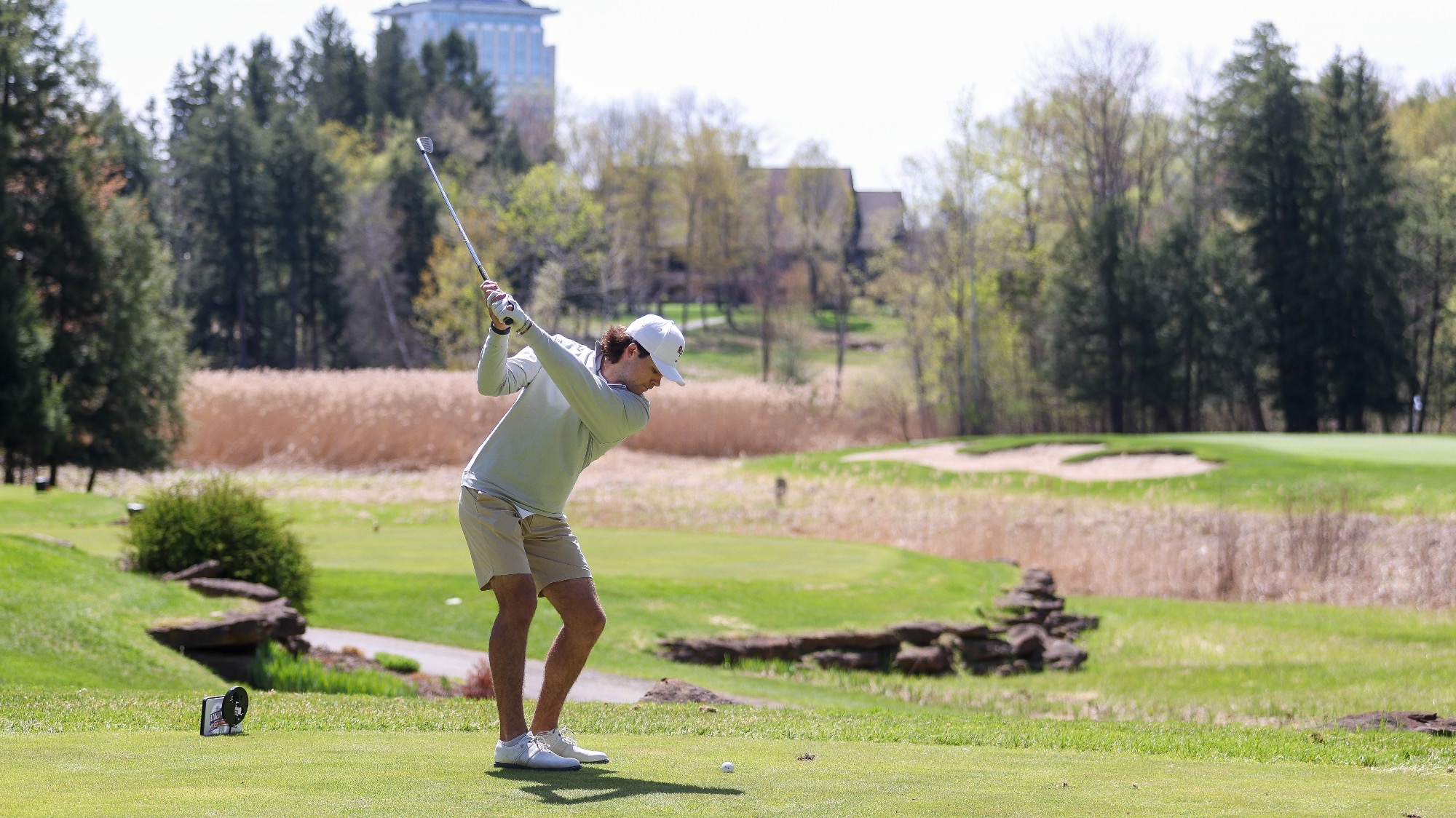 Pat Kiernan of RPI Golf in action at the Liberty League Championship's on Friday April 24 2026 in Verona, New York 