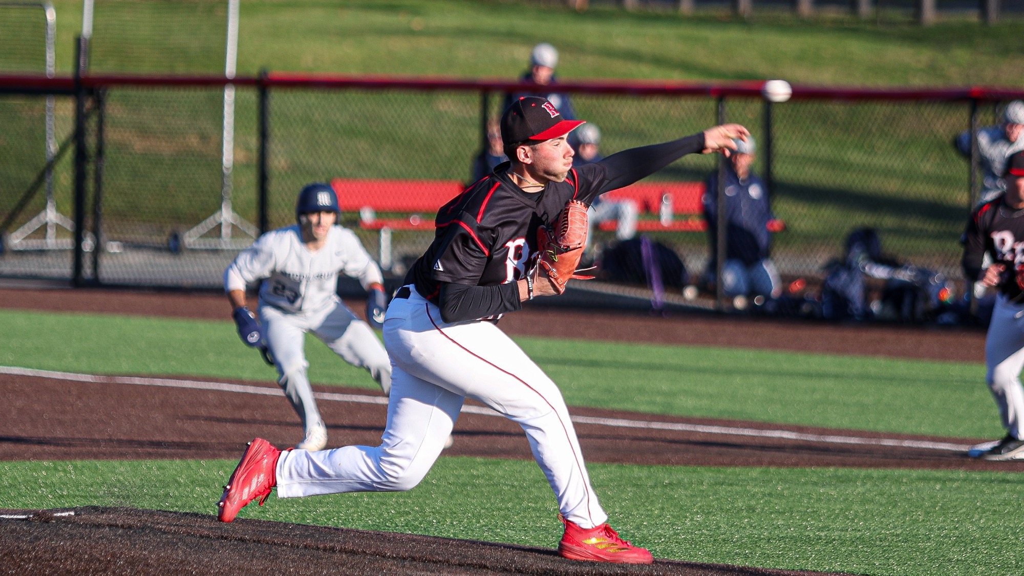 Sam Ferrier of the RPI Baseball team in action versus Middlebury on Wednesday, April 8 2026 in Troy New York. 