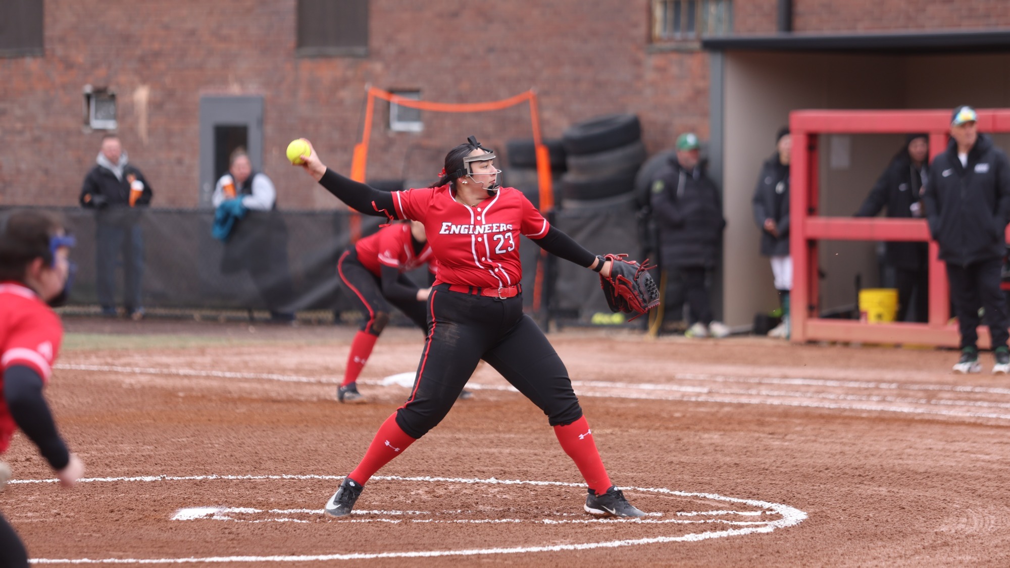 Ava Markert of RPI Softball in action versus Sage on Thursday, March 18, 2026 in Troy, New York.