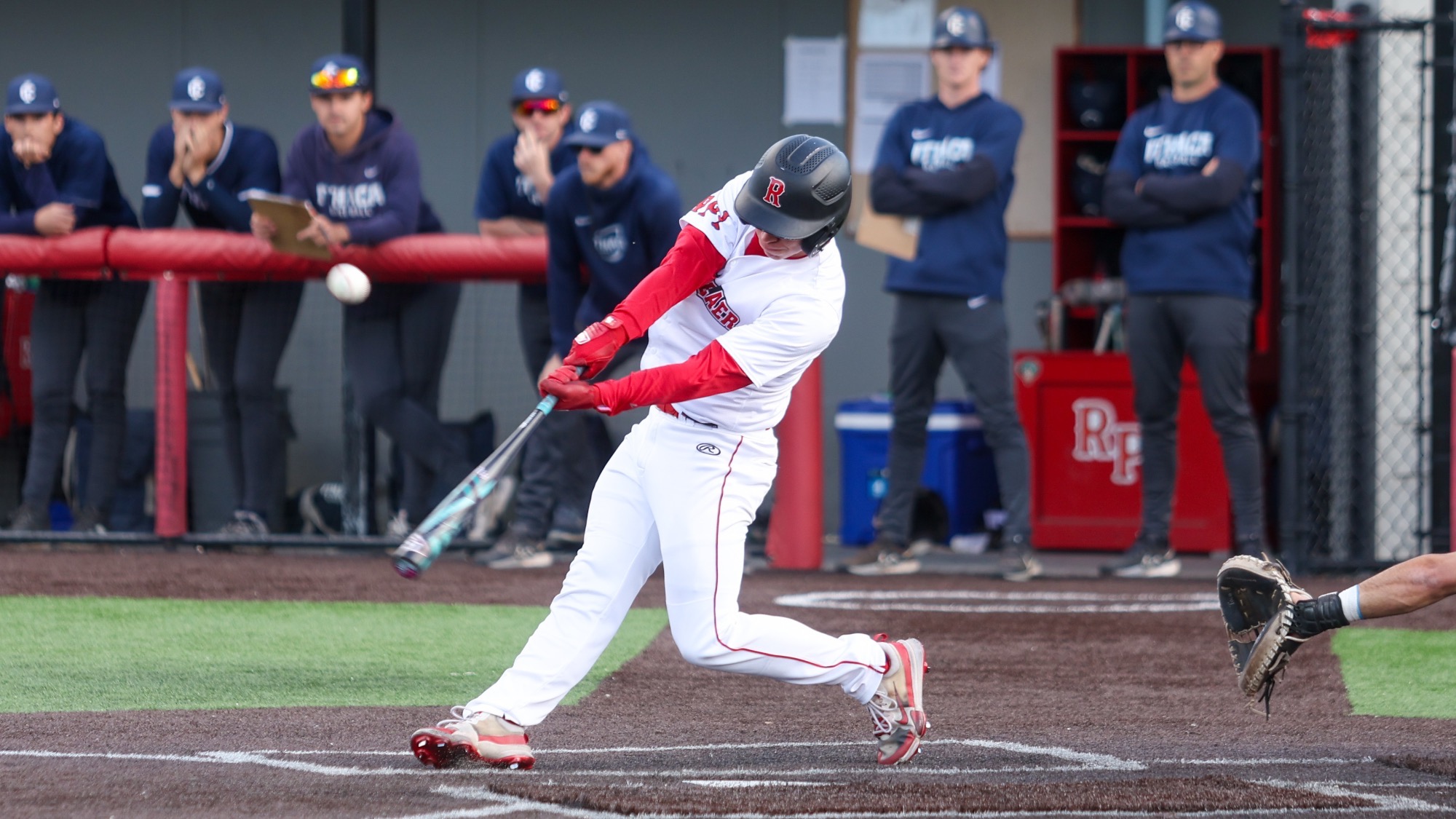 AJ Crux of RPI Baseball in action versus Ithaca on Friday May 1 2026 in Troy New York. 