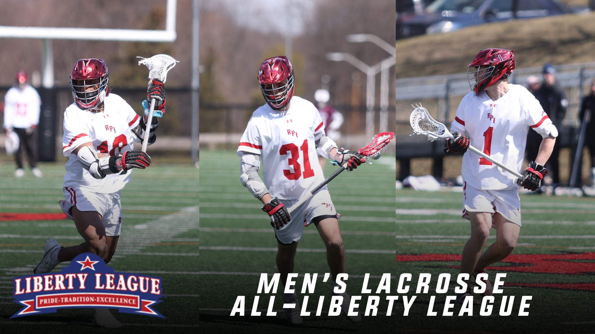 Graphic for the 2026 Liberty League men's lacrosse all-league announcement