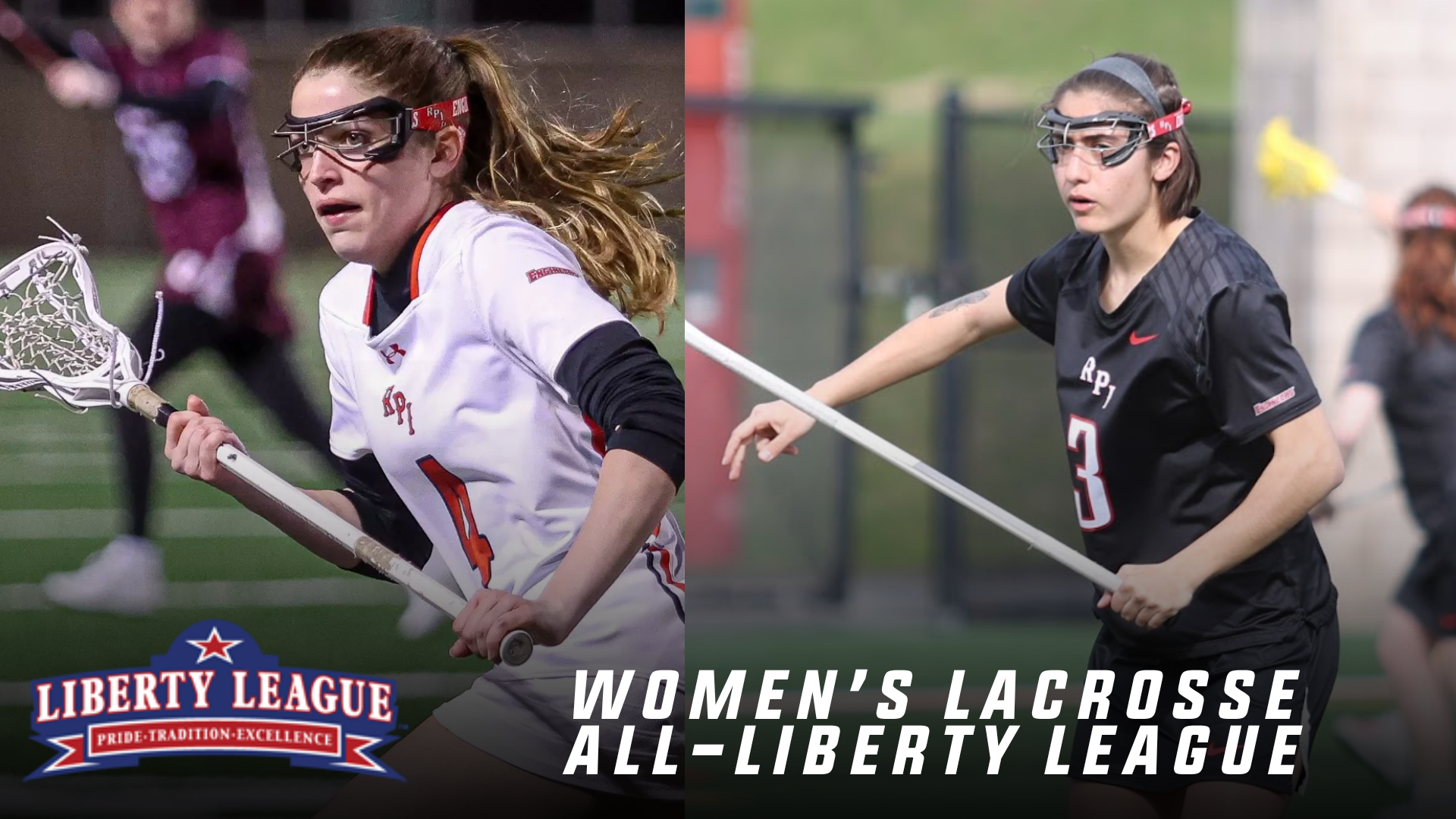 Graphic for the 2026 Liberty League women's lacrosse all-league announcement