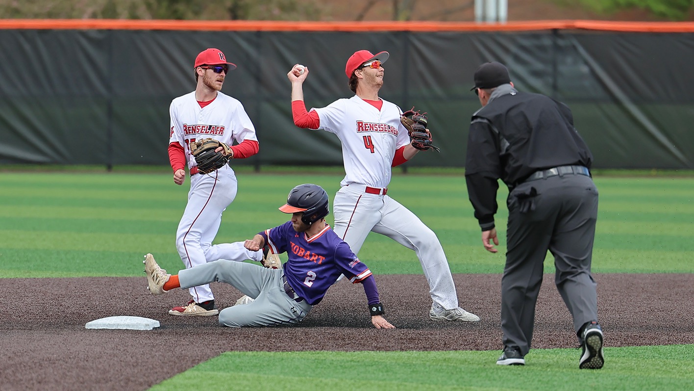 The RPI Baseball team in action versus Hobart on Thursday, May 7, 2026 in Rochester, New York